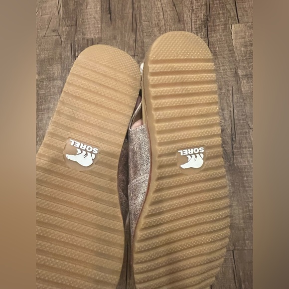 Sorel Ella Rose Gold Metallic Leather Slingback Slip On Mule Leather Waterproof - Picture 6 of 8